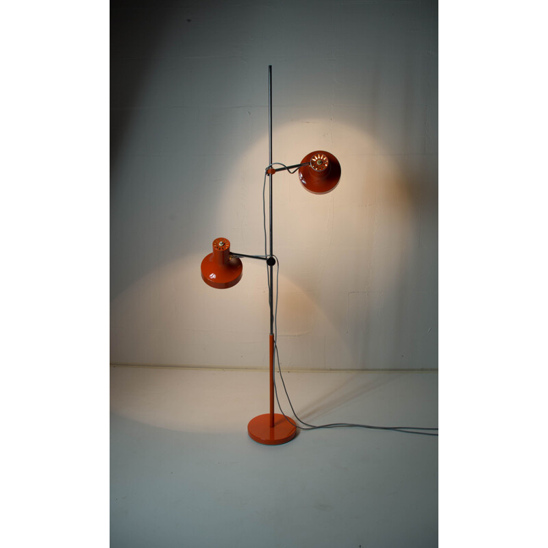 Vintage red floor lamp by Josef Hurka for Napako