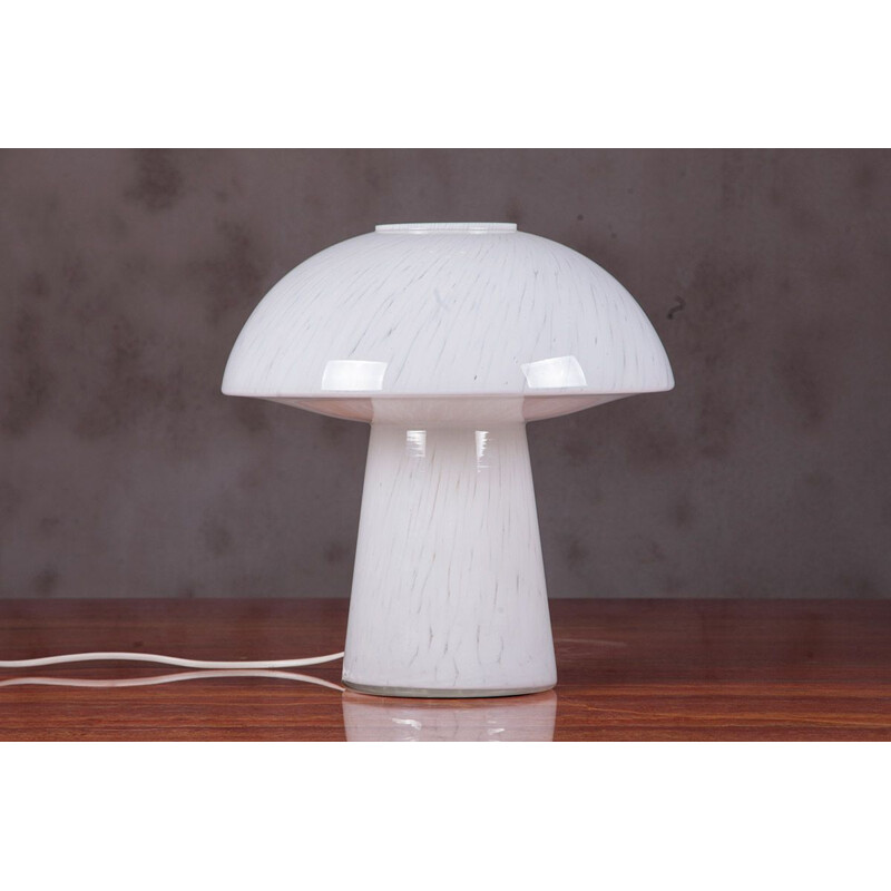 Vintage glass mushroom table lamp from Peill & Putzler, 1960s 