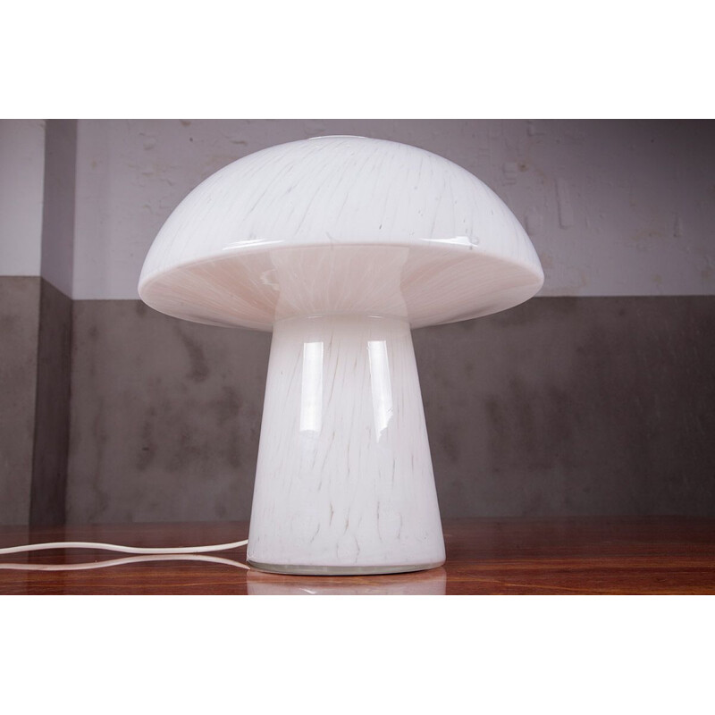 Vintage glass mushroom table lamp from Peill & Putzler, 1960s 