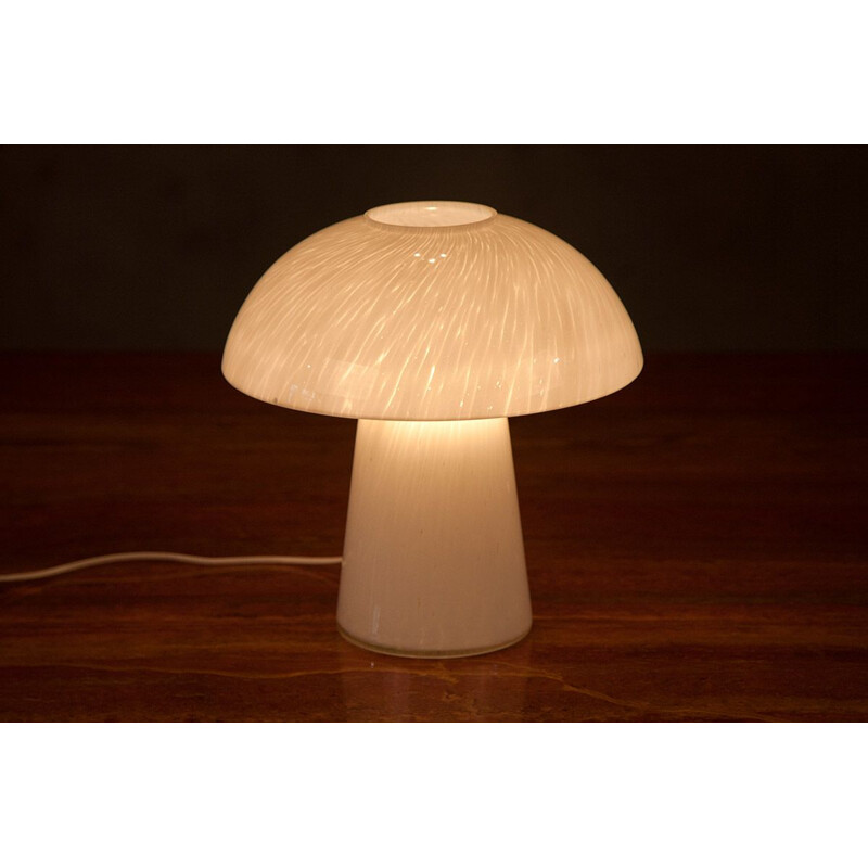 Vintage glass mushroom table lamp from Peill & Putzler, 1960s 