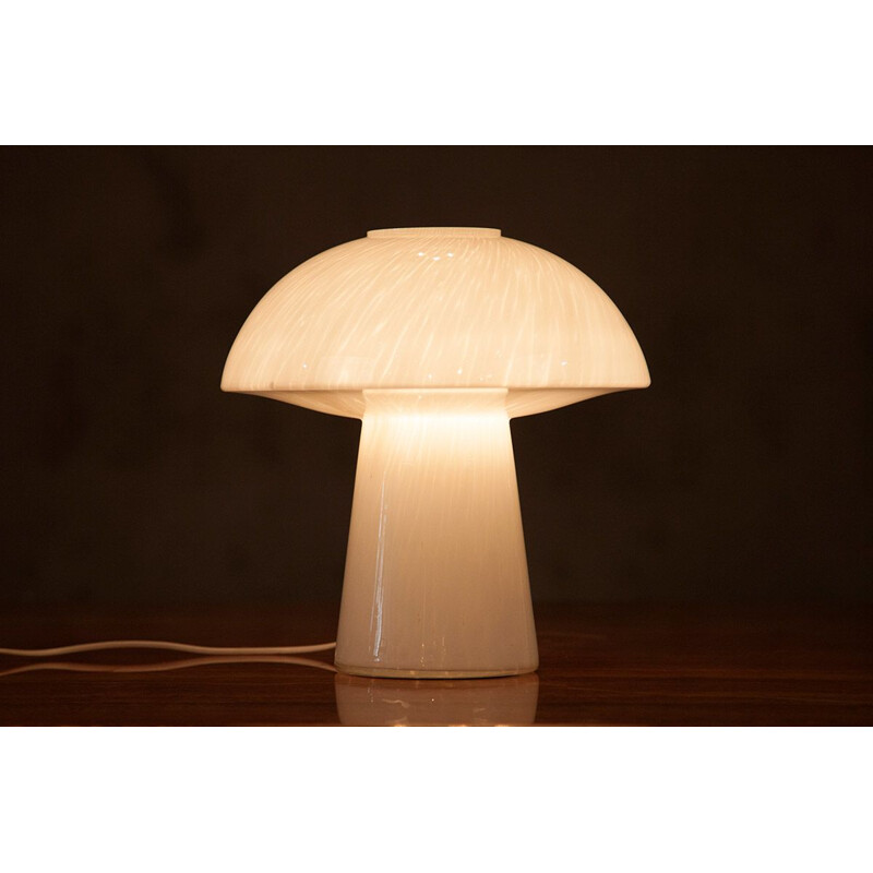 Vintage glass mushroom table lamp from Peill & Putzler, 1960s 