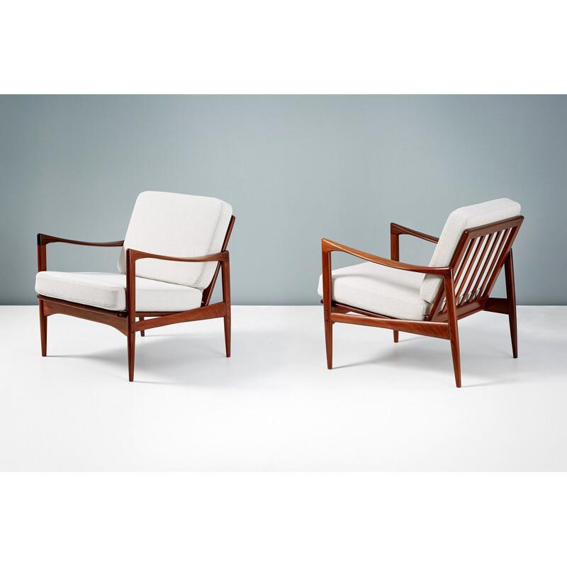 Vintage pair of "Candidate" chairs by Ib Kofod-Larsen in teak, 1960s