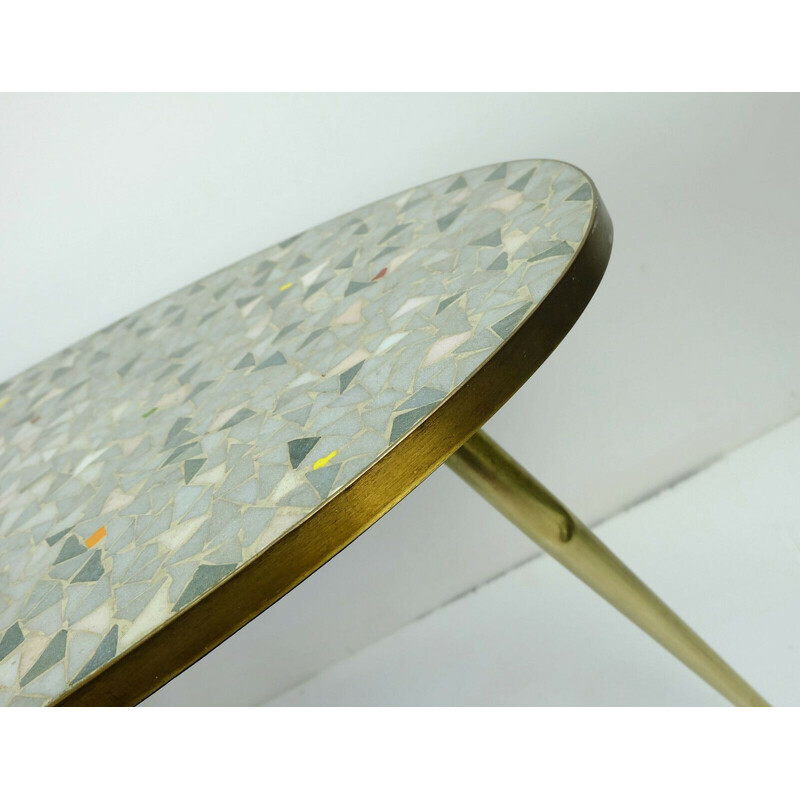 Table d'appoint vintage en mosaïque par Ilse Mobel, 1950