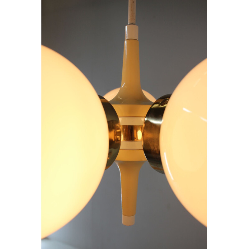 Vintage "Space Age Sputnik" Chandelier by Elektroinstala Decin, 1970s