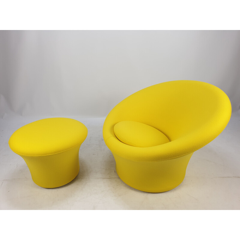 Vintage "Mushroom" Armchair and Pouf by Pierre Paulin for Artifort, 1960s