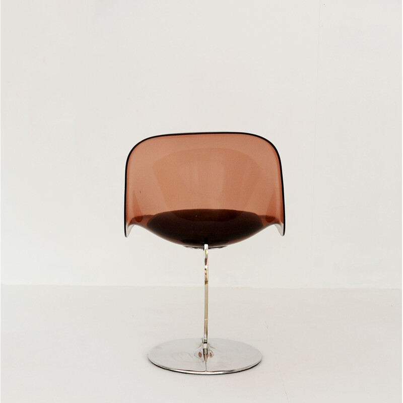 Vintage steel and plexiglass chair, France, 1970