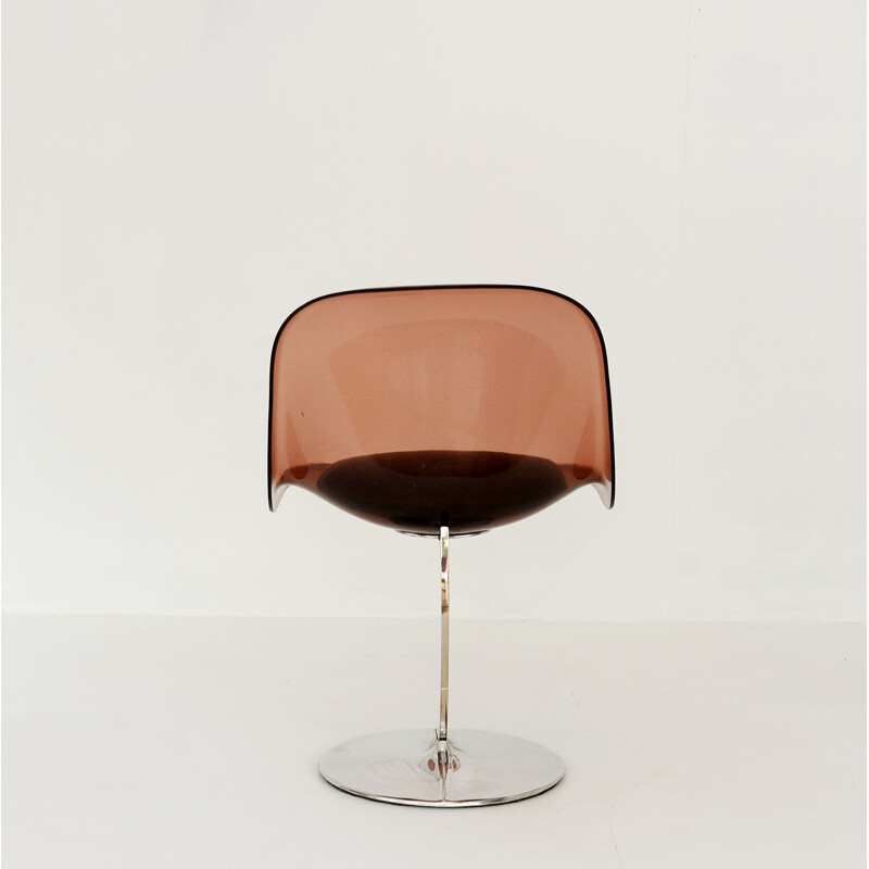 Vintage-Stuhl aus Stahl und Plexiglas, Frankreich, 1970