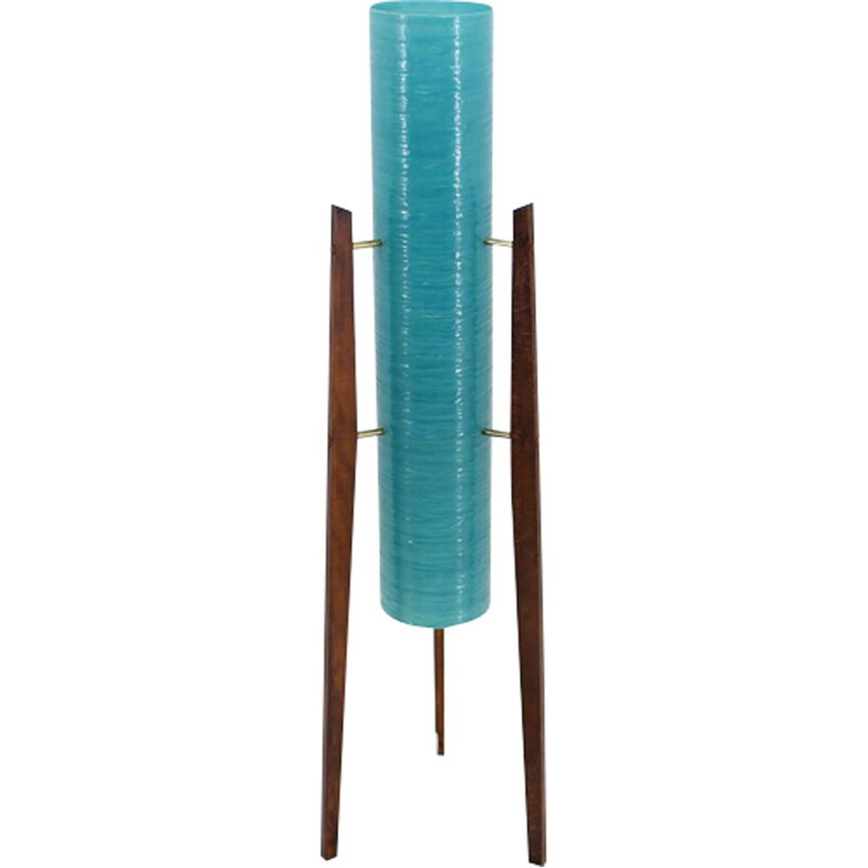 Vintage blue floor lamp 1970