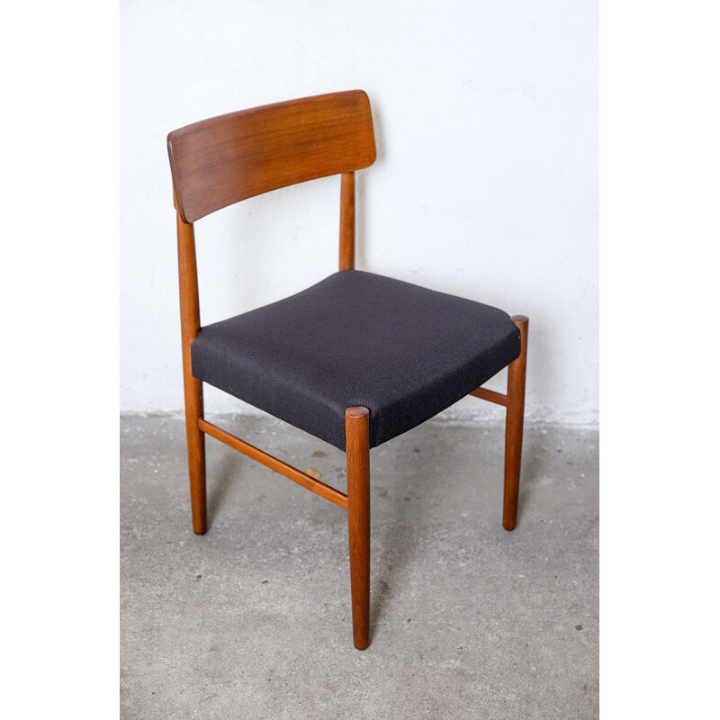 Vintage set of 4 Danish Teak Dining Chairs 1950s 