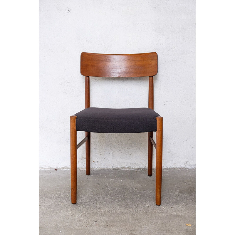 Vintage set of 4 Danish Teak Dining Chairs 1950s 