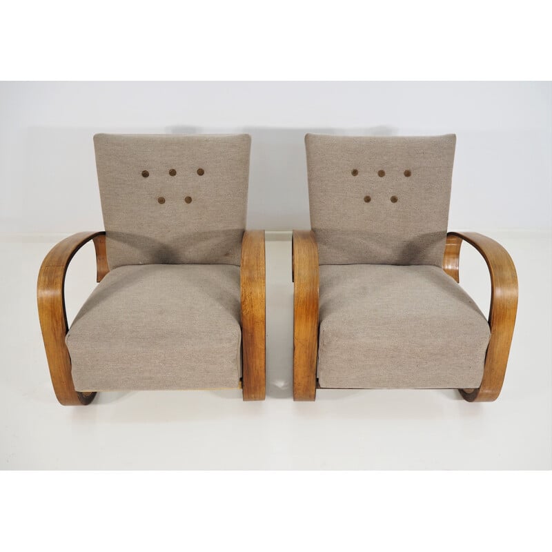 Paire de fauteuils vintage Cantilever de Miroslav Navratil, 1930