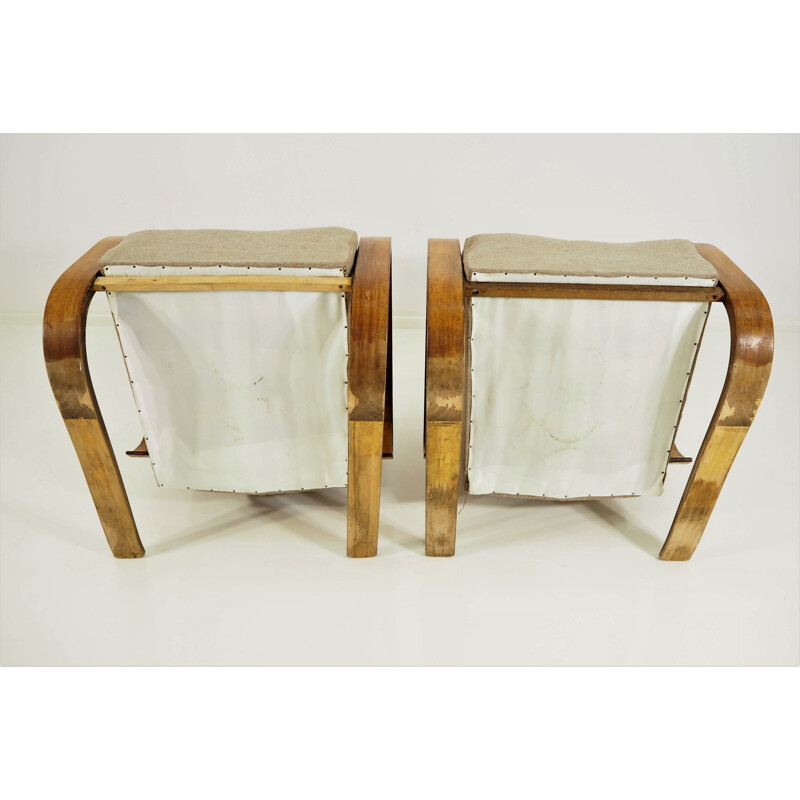 Vintage set of 2 Cantilever Armchairs by Miroslav Navratil, 1930s