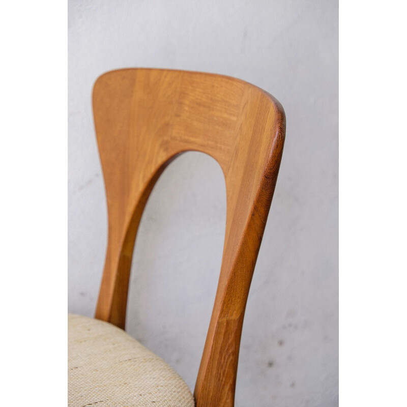 Vintage Set of 6 Dining Chairs Model Peter in Teak by Niels Koefoed for Koefoeds Hornsled, 1960s