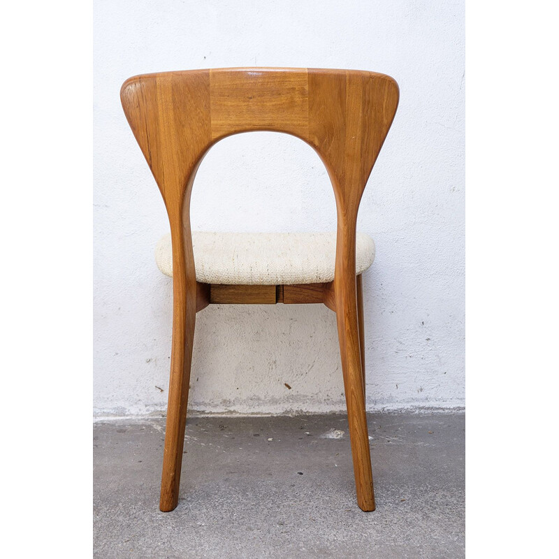 Vintage Set of 6 Dining Chairs Model Peter in Teak by Niels Koefoed for Koefoeds Hornsled, 1960s