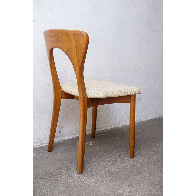 Vintage Set of 6 Dining Chairs Model Peter in Teak by Niels Koefoed for Koefoeds Hornsled, 1960s