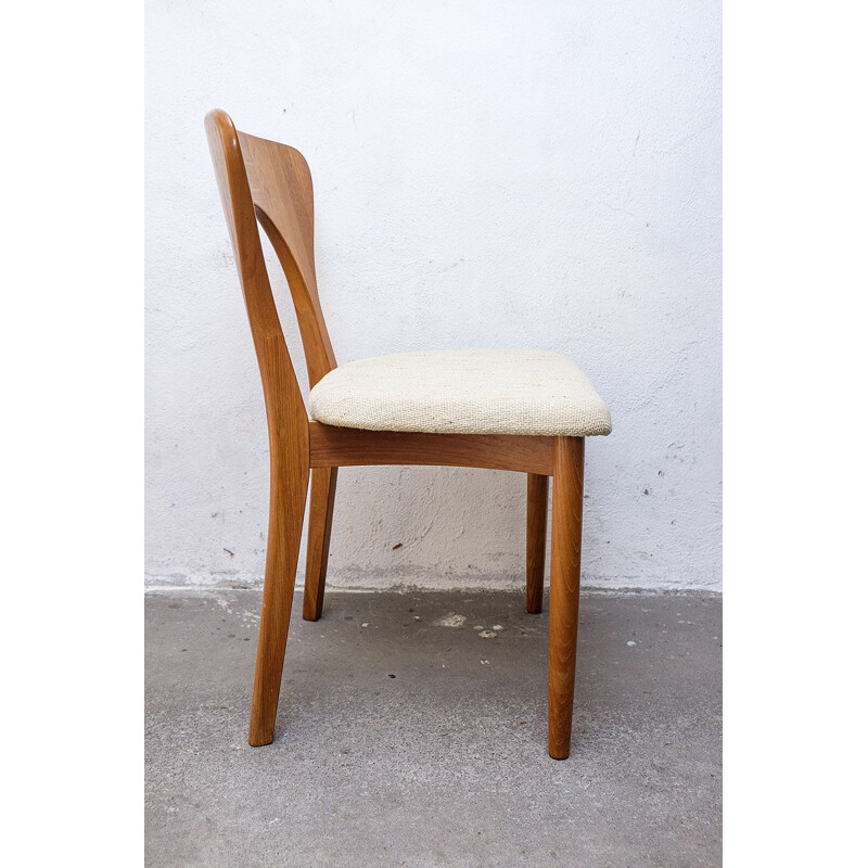 Vintage Set of 6 Dining Chairs Model Peter in Teak by Niels Koefoed for Koefoeds Hornsled, 1960s