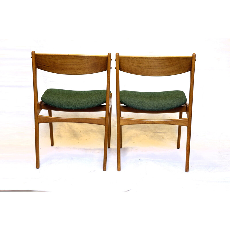 Vintage Set of 4 Dining Chairs, Model 49 in Teak by Erik Buch, 1960