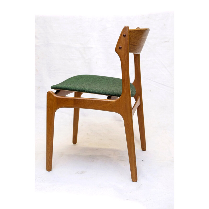 Vintage Set of 4 Dining Chairs, Model 49 in Teak by Erik Buch, 1960