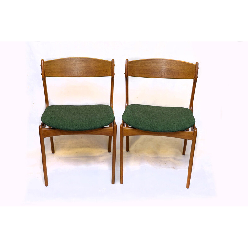 Vintage Set of 4 Dining Chairs, Model 49 in Teak by Erik Buch, 1960