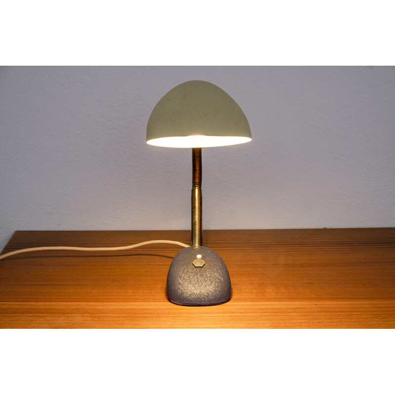 Lampe de bureau vintage en laiton, Allemagne 1950