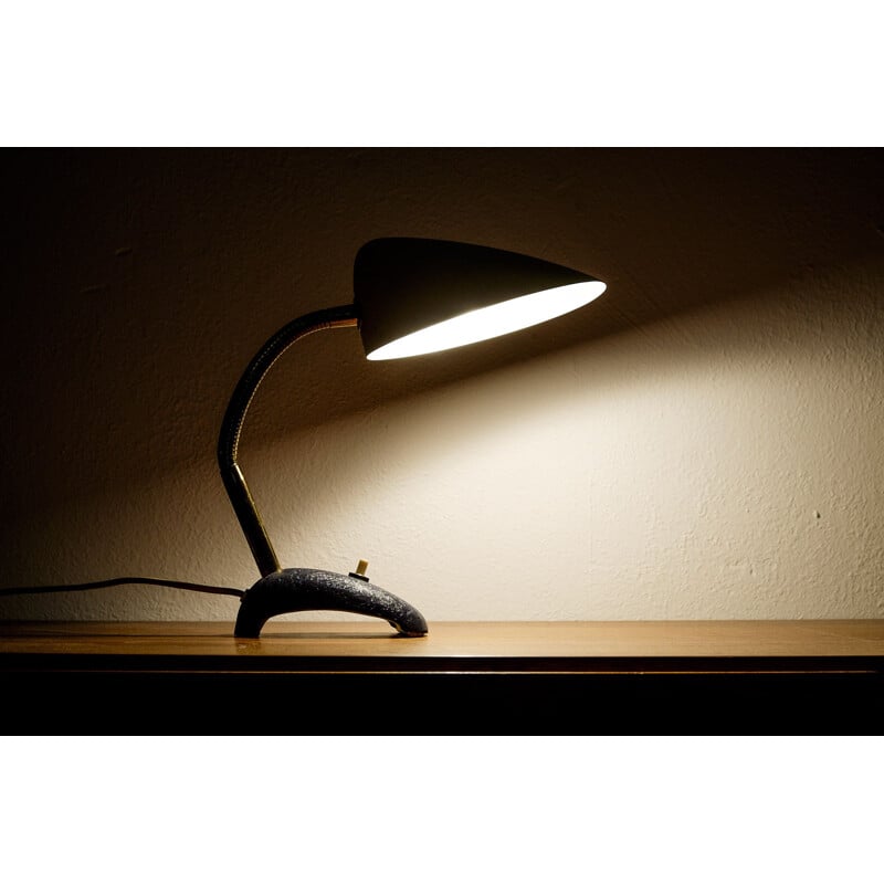 Lampe de bureau vintage en laiton, Allemagne 1950