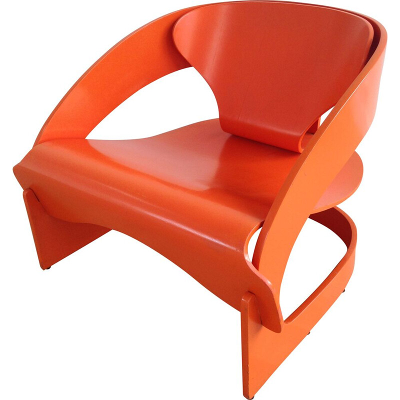 Vintage Armchair by Joe Colombo, 4801 Model for Kartell, Italy 1960s 