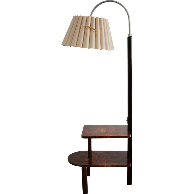 Vintage floor lamp in ash and walnut