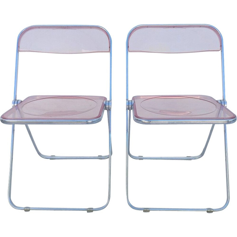 Paire de chaises Plia vintage par Giancarlo Piretti