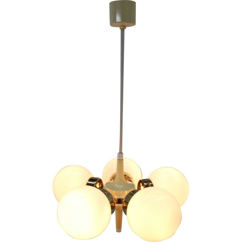 Vintage "Space Age Sputnik" Chandelier by Elektroinstala Decin, 1970s