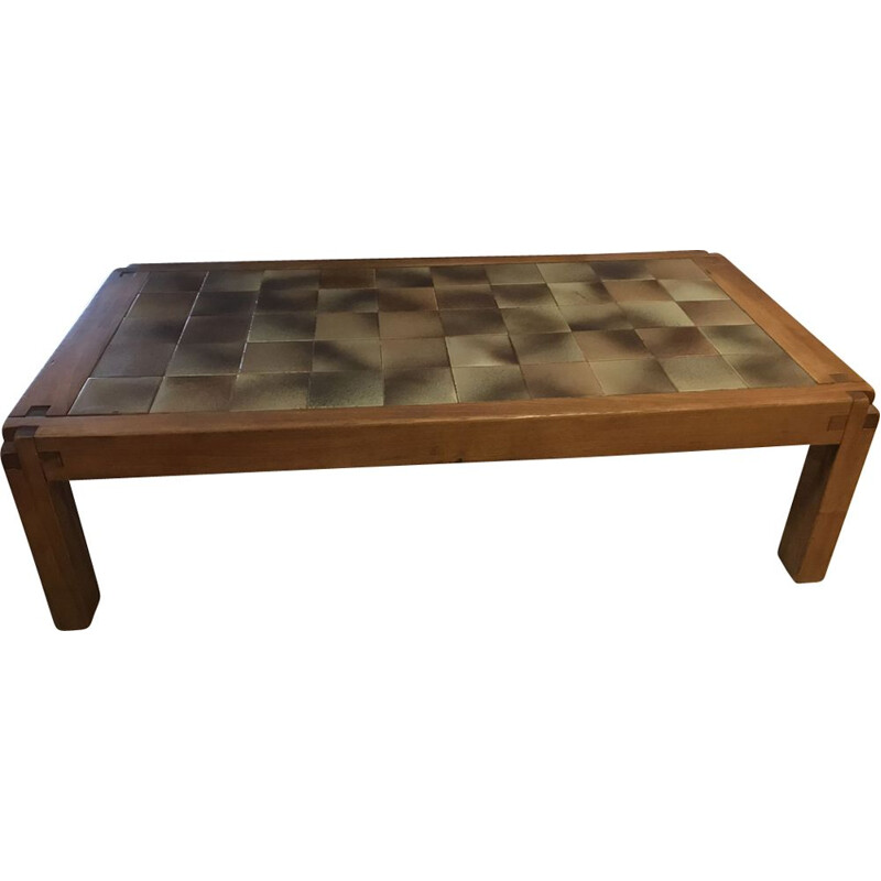 Vintage coffee table by Pierre Chapo, 1975