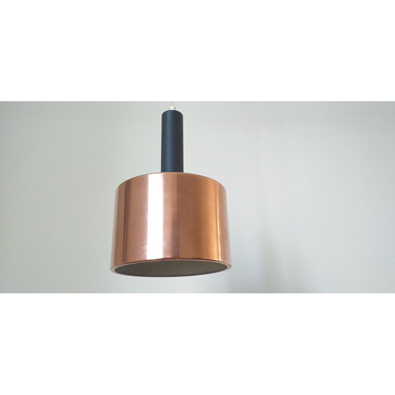 Vintage pendant lamp with brass, Denmark 1970