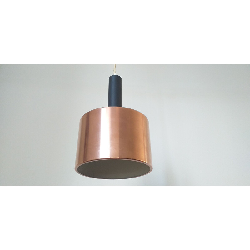 Vintage pendant lamp with brass, Denmark 1970