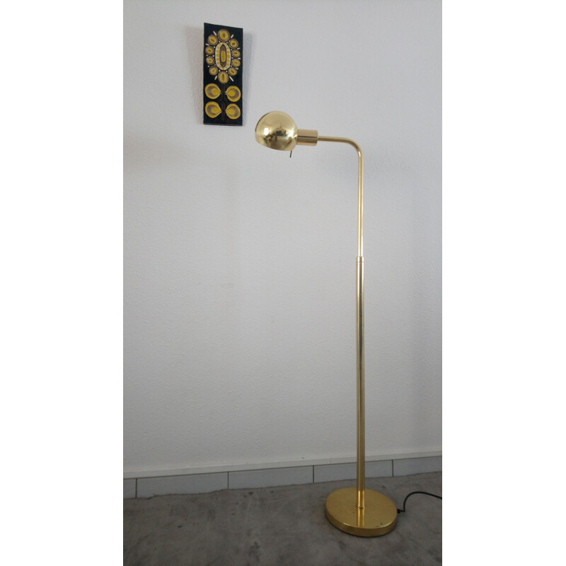 Vintage Metalarte gold metal floor lamp circa 1980