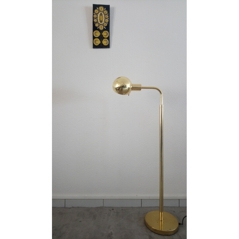 Vintage Metalarte gold metal floor lamp circa 1980