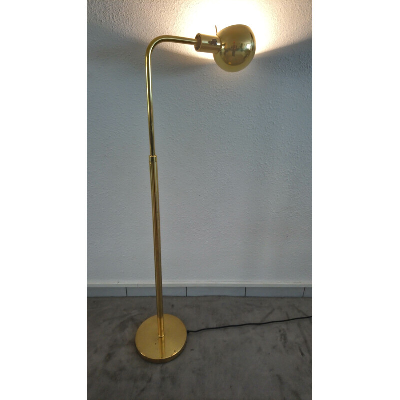 Vintage Metalarte gold metal floor lamp circa 1980