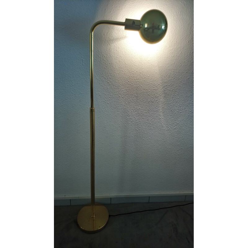 Vintage Metalarte gold metal floor lamp circa 1980