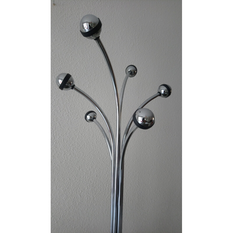 Vintage black and metal coat rack, by MAOF, 1980s