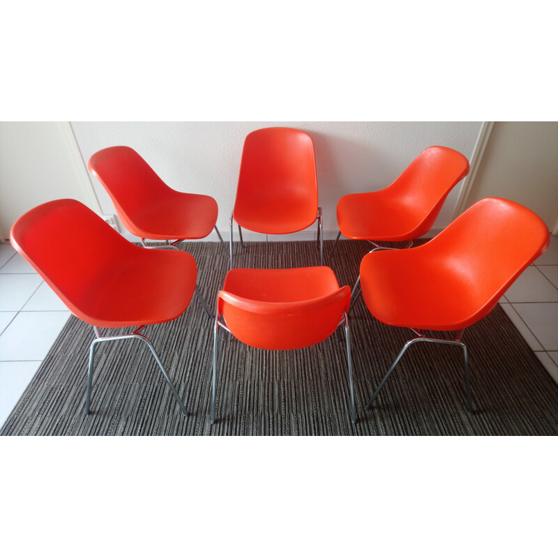 Set of 6 vintage chairs by Eero Aarnio for ASKO