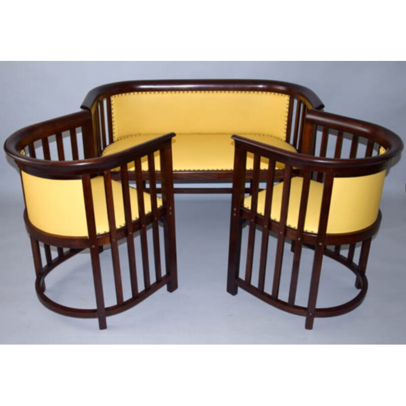 Vintage living room set by Josef Hoffmann for JJ Kohn, 1910s