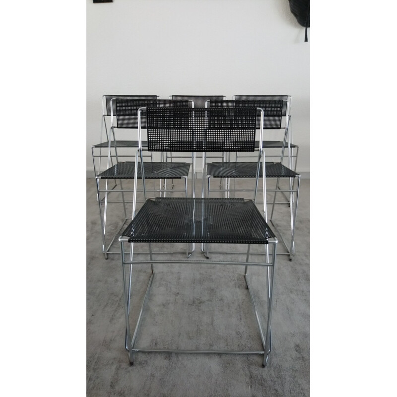 Suite de 6 chaises vintage "Nuova" par Niels Jorgen Haugesen pour Hybodan 1970