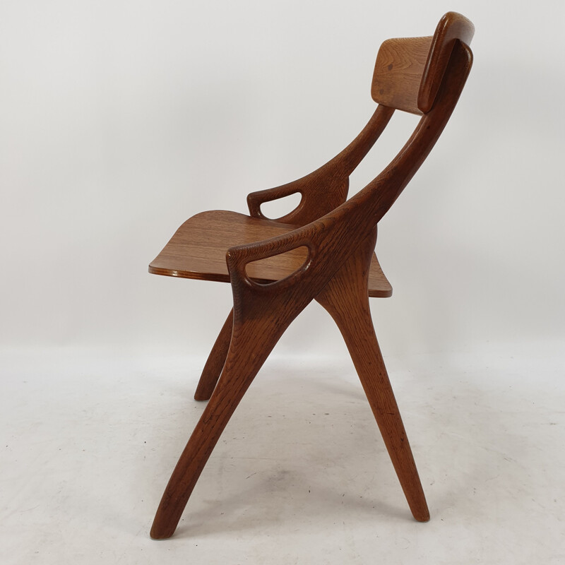 Suite de 4 chaises vintage en chêne par Arne Hovmand-Olsen