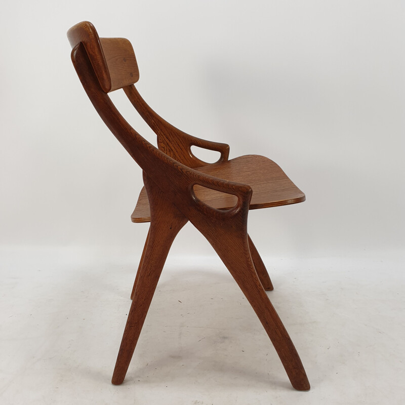 Suite de 4 chaises vintage en chêne par Arne Hovmand-Olsen