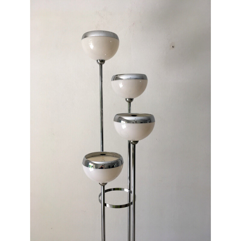 Vintage Italian chrome steel floor lamp