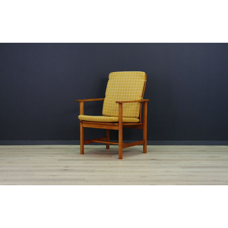Vintage yellow armchair, Danish Design by Borge Mogensen, 1970-80s