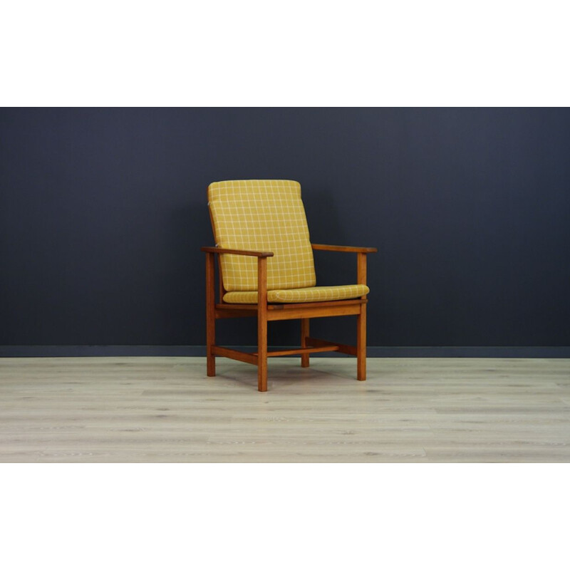 Vintage yellow armchair, Danish Design by Borge Mogensen, 1970-80s