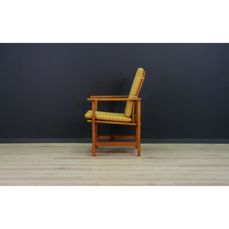 Vintage yellow armchair, Danish Design by Borge Mogensen, 1970-80s