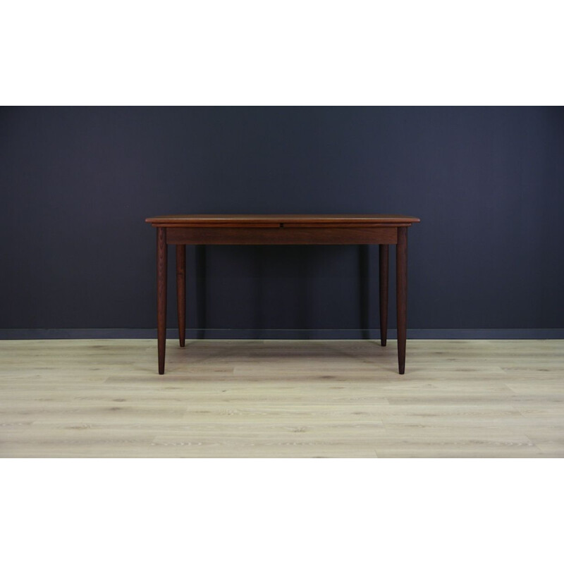 Table en teck vintage, design danois, 1960-1970