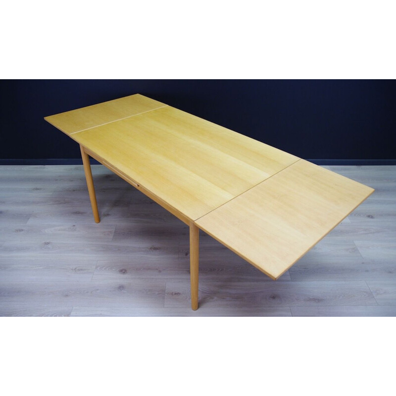 Vintage ashwood table Danish design, 1960-1970s 
