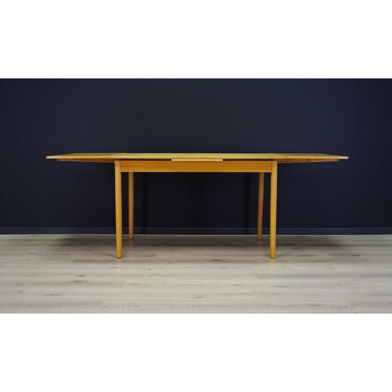 Vintage ashwood table Danish design, 1960-1970s 