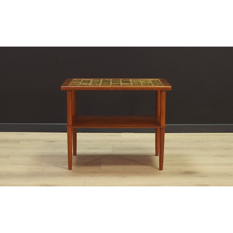 Vintage teak and ceramic coffee table, Denmark, 1960-70s